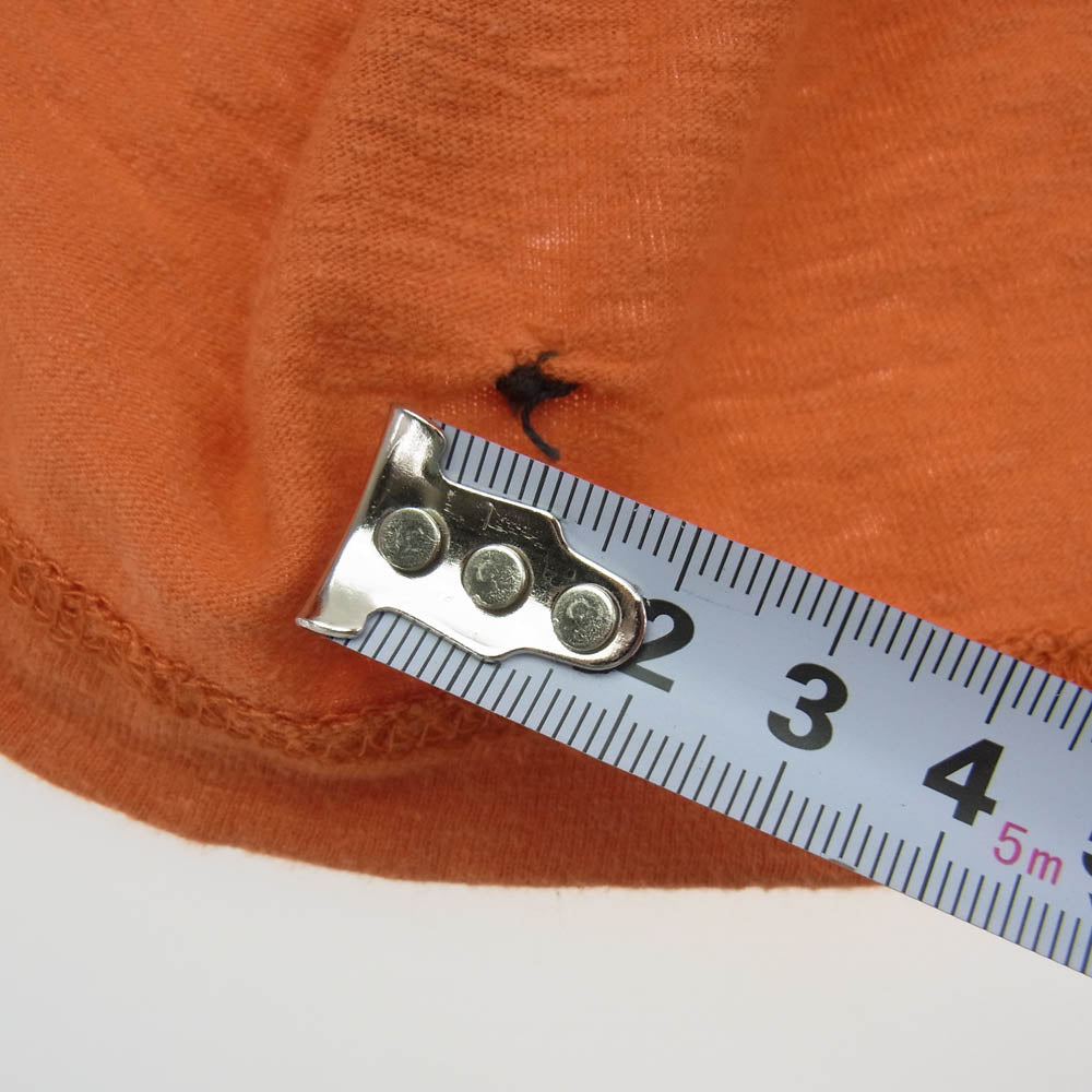 HYSTERIC GLAMOUR ヒステリックグラマー 0131CL03 ヒスガール フロントプリント 七分丈 長袖カットソー オレンジ オレンジ系 FREE【中古】