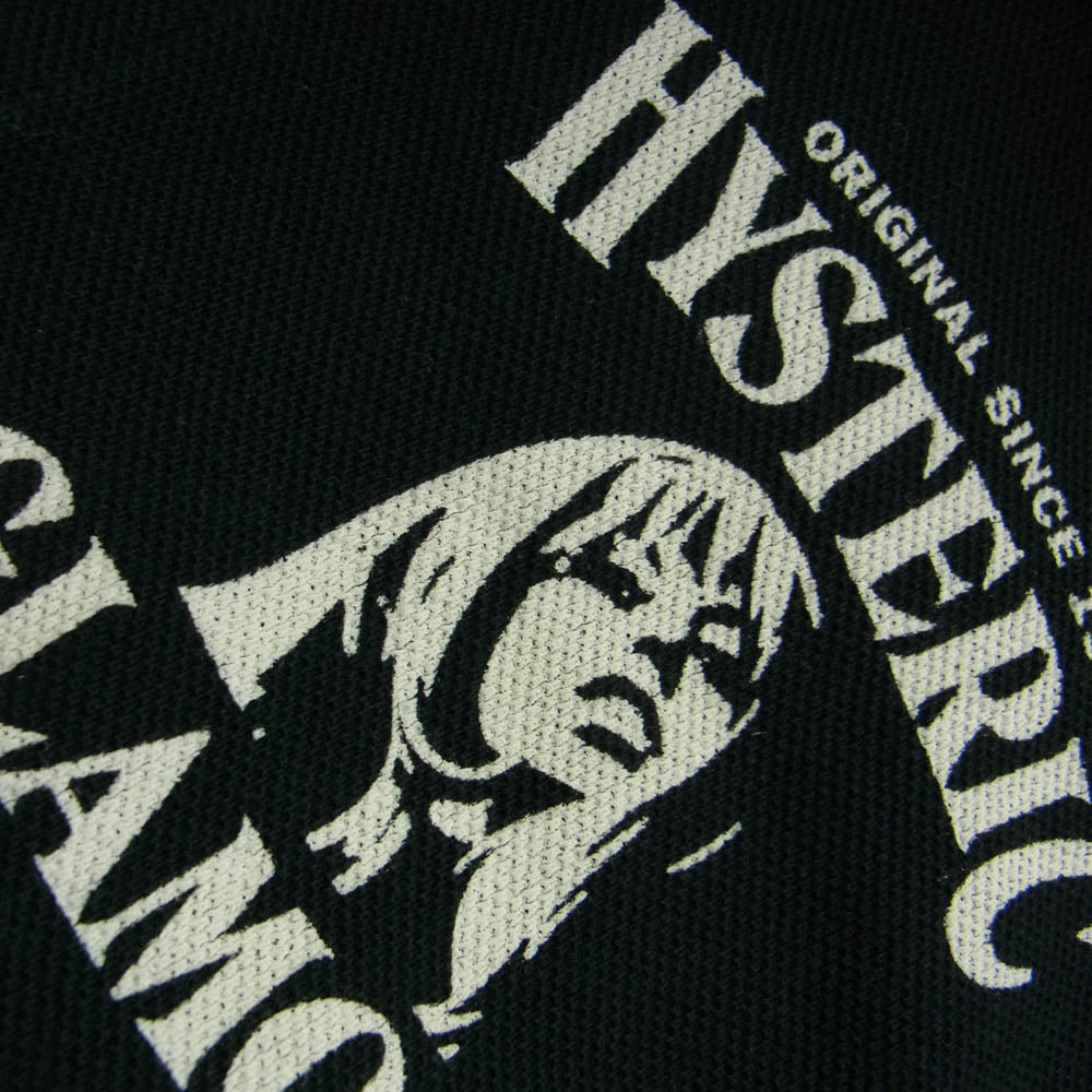 HYSTERIC GLAMOUR ヒステリックグラマー バックプリント ヒスガール 半袖ポロシャツ ブラック系 S【中古】