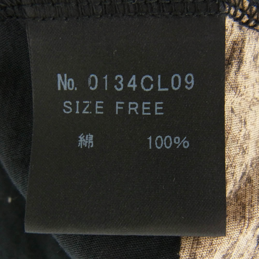 HYSTERIC GLAMOUR ヒステリックグラマー 0134CL09 フロントプリント ロングスリーブ カットソー 長袖 ブラック ブラック系 FREE【中古】