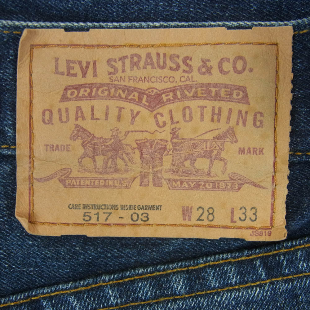 Levi's リーバイス 00's 日本製 517-03 ブーツカット デニム パンツ インディゴブルー系 W28 L33【中古】