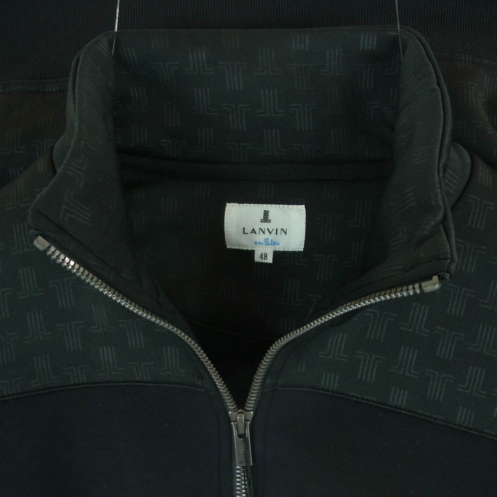 LANVIN ランバン en Bleu ダブルジップ トラック ジャケット 中国製 ブラック系 ダークグレー系 48【中古】