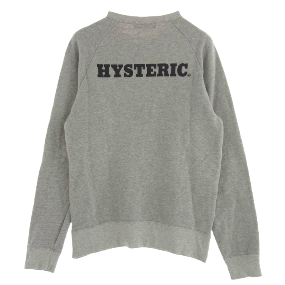 HYSTERIC GLAMOUR ヒステリックグラマー 1251CS02 × PLAYBOY プレイボーイ RH-LOGO COLLAGE ロゴプリント スウェット グレー系 S【中古】