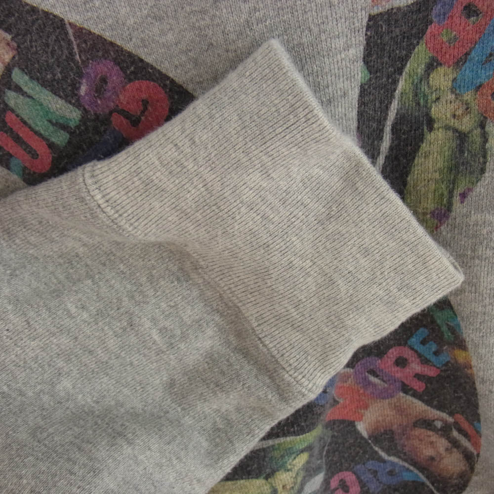 HYSTERIC GLAMOUR ヒステリックグラマー 1251CS02 × PLAYBOY プレイボーイ RH-LOGO COLLAGE ロゴプリント スウェット グレー系 S【中古】