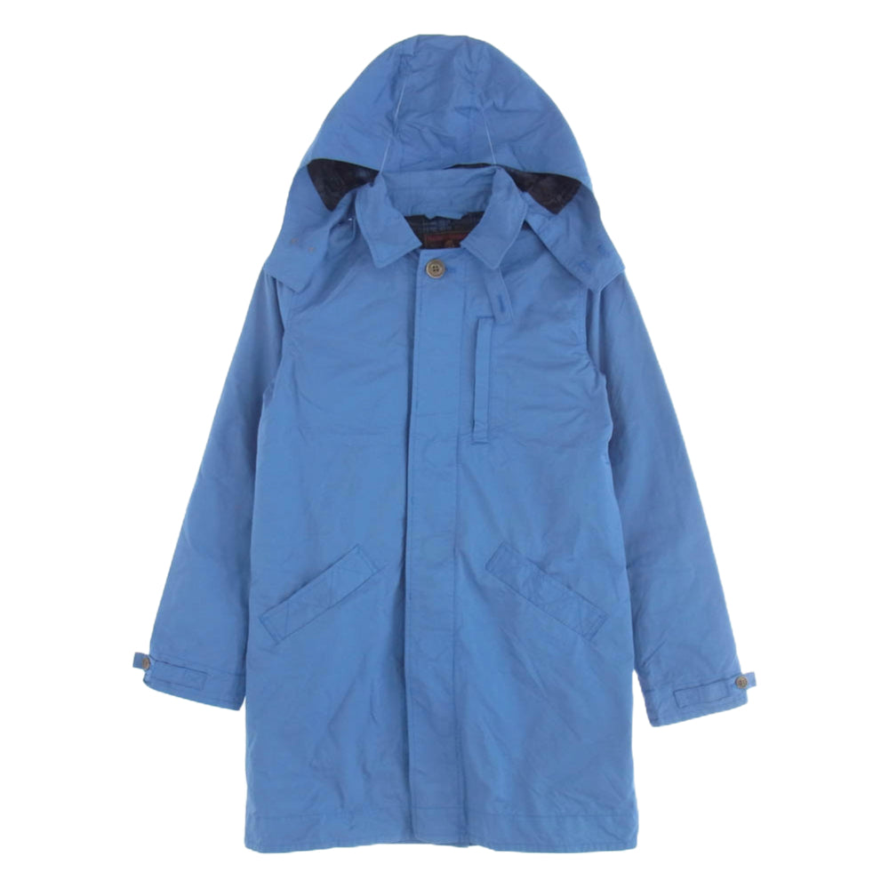 HYSTERIC GLAMOUR ヒステリックグラマー 0133AC01 メモリータッサ フード付 ステンカラーコート ブルー系 FREE【中古】