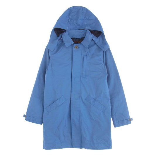 HYSTERIC GLAMOUR ヒステリックグラマー 0133AC01 メモリータッサ フード付 ステンカラーコート ブルー系 FREE【中古】