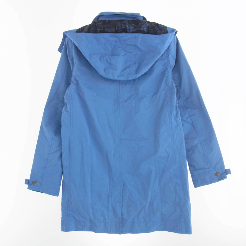 HYSTERIC GLAMOUR ヒステリックグラマー 0133AC01 メモリータッサ フード付 ステンカラーコート ブルー系 FREE【中古】