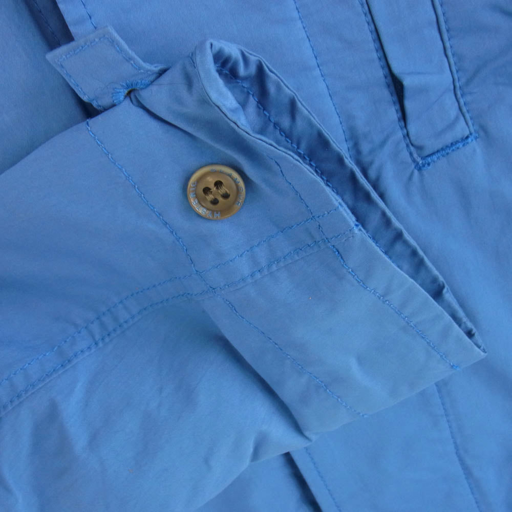 HYSTERIC GLAMOUR ヒステリックグラマー 0133AC01 メモリータッサ フード付 ステンカラーコート ブルー系 FREE【中古】