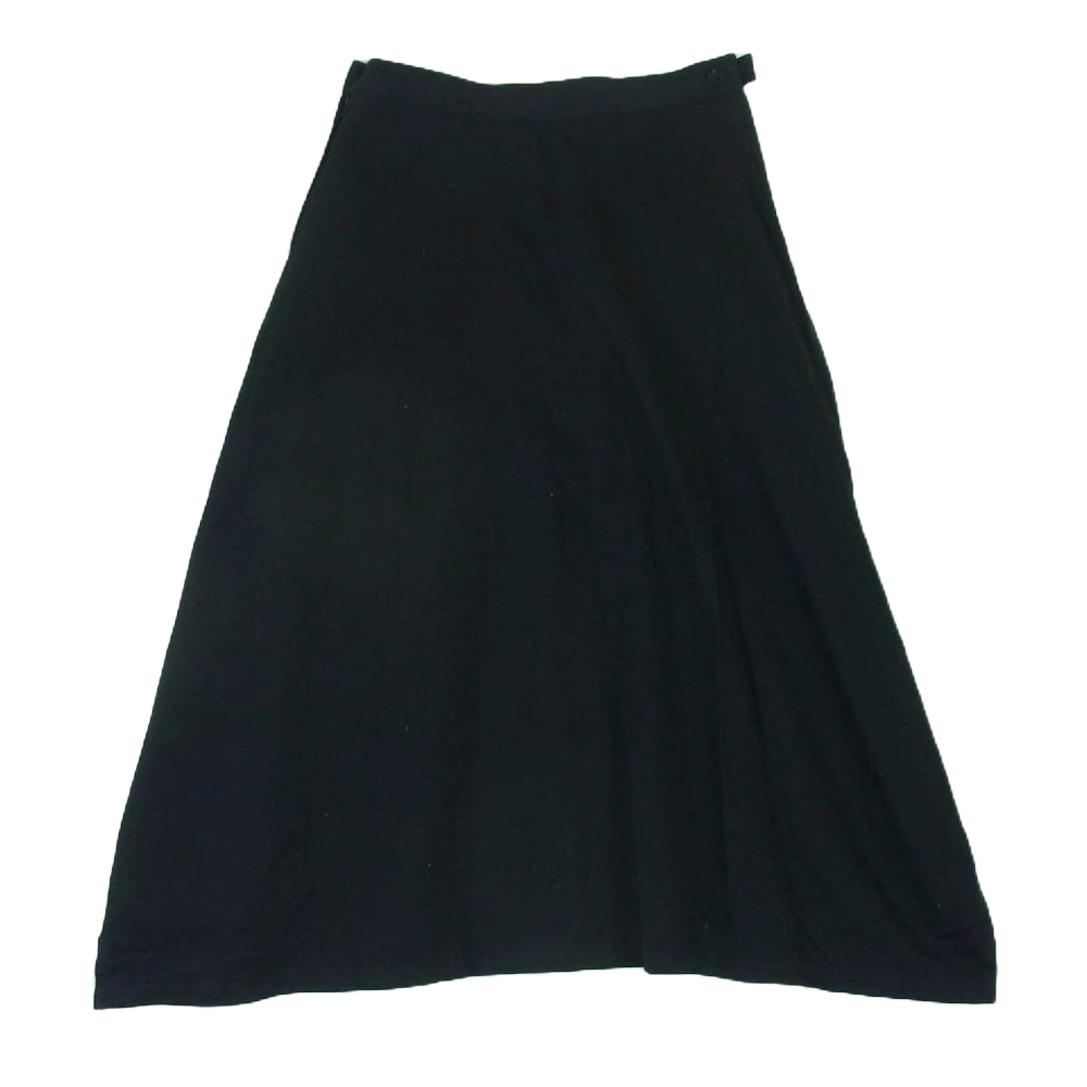 Y's Yohji Yamamoto ワイズ ヨウジヤマモト YC-S80-002 フロントポケット ミドル丈 コットン スカート ブラック系 1【中古】