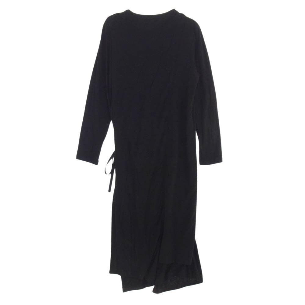 グラウンドワイ ヨウジヤマモト GC-T08-801 素材切替 ロングスリーブ ワンピース 長袖 ブラック系 1【中古】