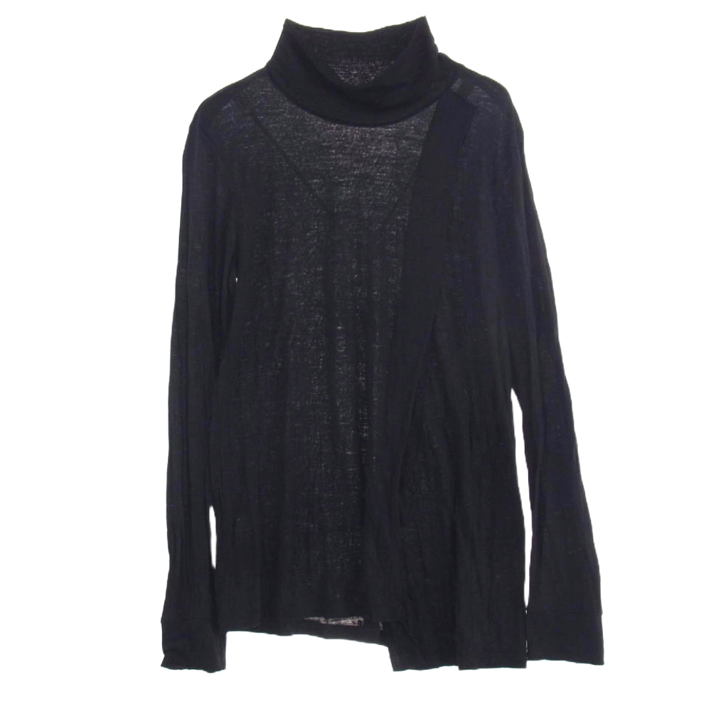 Y's Yohji Yamamoto ワイズ ヨウジヤマモト YC-T08-160 カットオフ タートルネック 長袖カットソー ブラック系 2【中古】