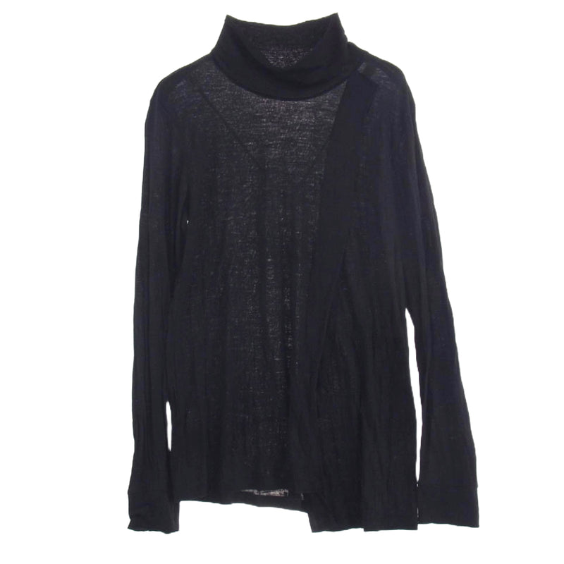 Y's Yohji Yamamoto ワイズ ヨウジヤマモト YC-T08-160 カットオフ タートルネック 長袖カットソー ブラック系 2【中古】