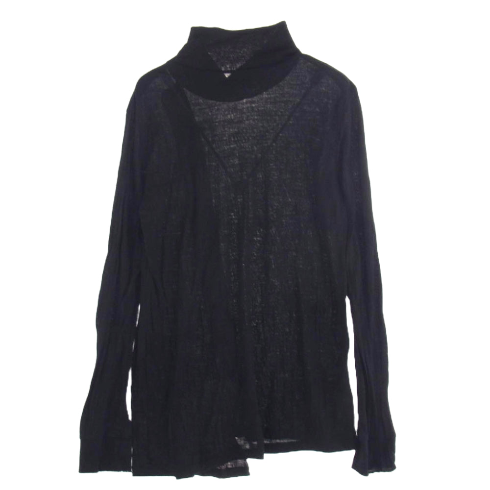 Y's Yohji Yamamoto ワイズ ヨウジヤマモト YC-T08-160 カットオフ タートルネック 長袖カットソー ブラック系 2【中古】