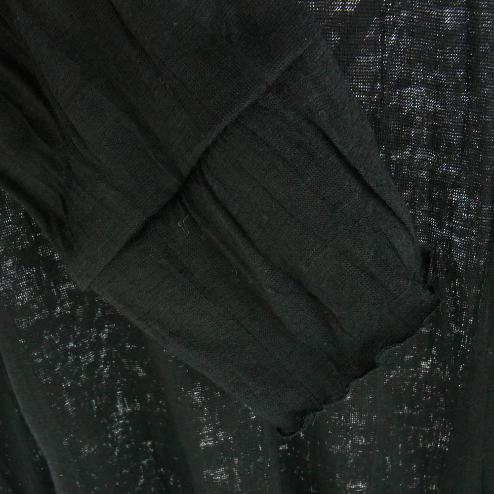 Y's Yohji Yamamoto ワイズ ヨウジヤマモト YC-T08-160 カットオフ タートルネック 長袖カットソー ブラック系 2【中古】