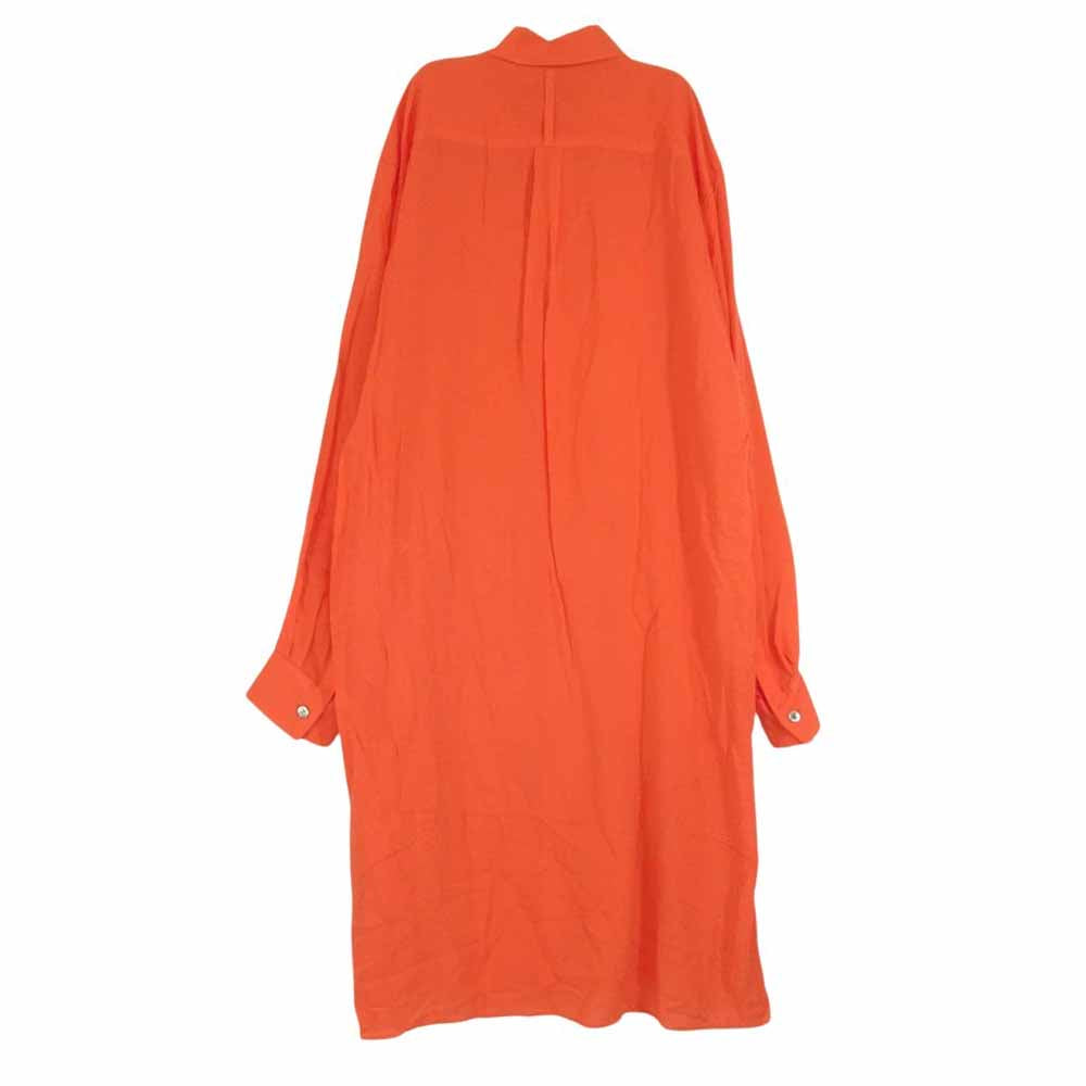 サイト ヨウジヤマモト US-B59-200 サイドスリット テンセル ロング 長袖シャツ レッド系 3【中古】