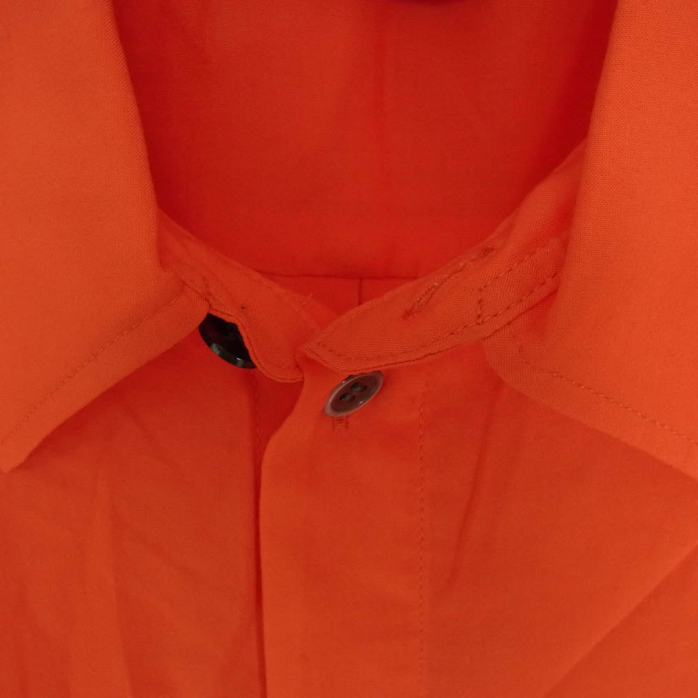 サイト ヨウジヤマモト US-B59-200 サイドスリット テンセル ロング 長袖シャツ レッド系 3【中古】