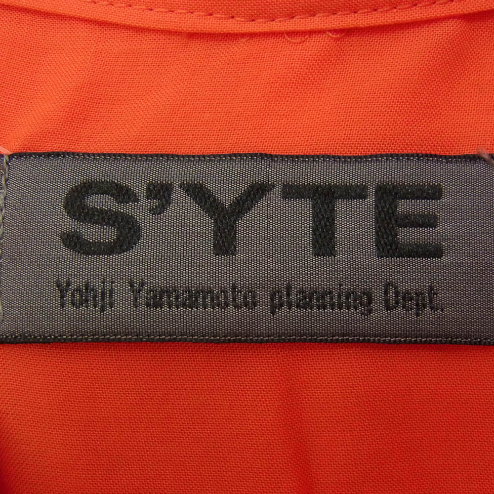 サイト ヨウジヤマモト US-B59-200 サイドスリット テンセル ロング 長袖シャツ レッド系 3【中古】