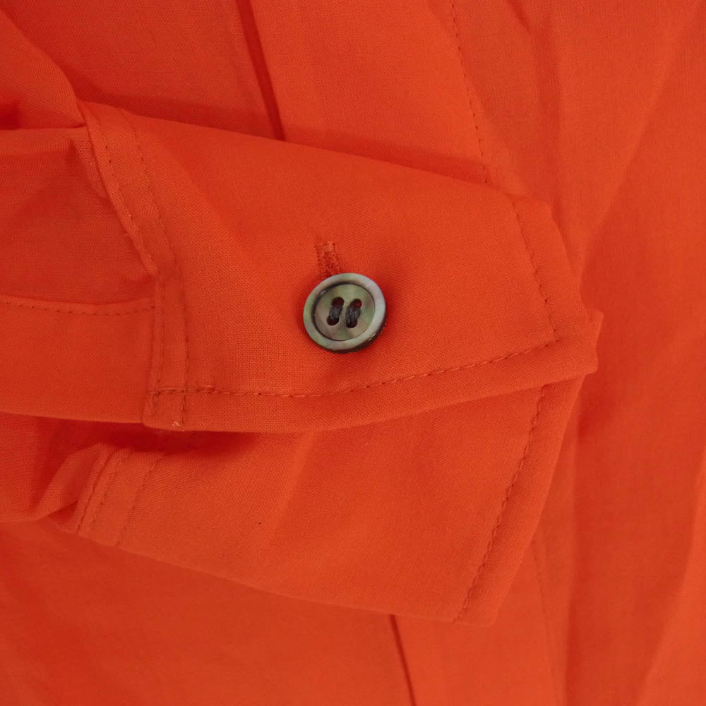 サイト ヨウジヤマモト US-B59-200 サイドスリット テンセル ロング 長袖シャツ レッド系 3【中古】