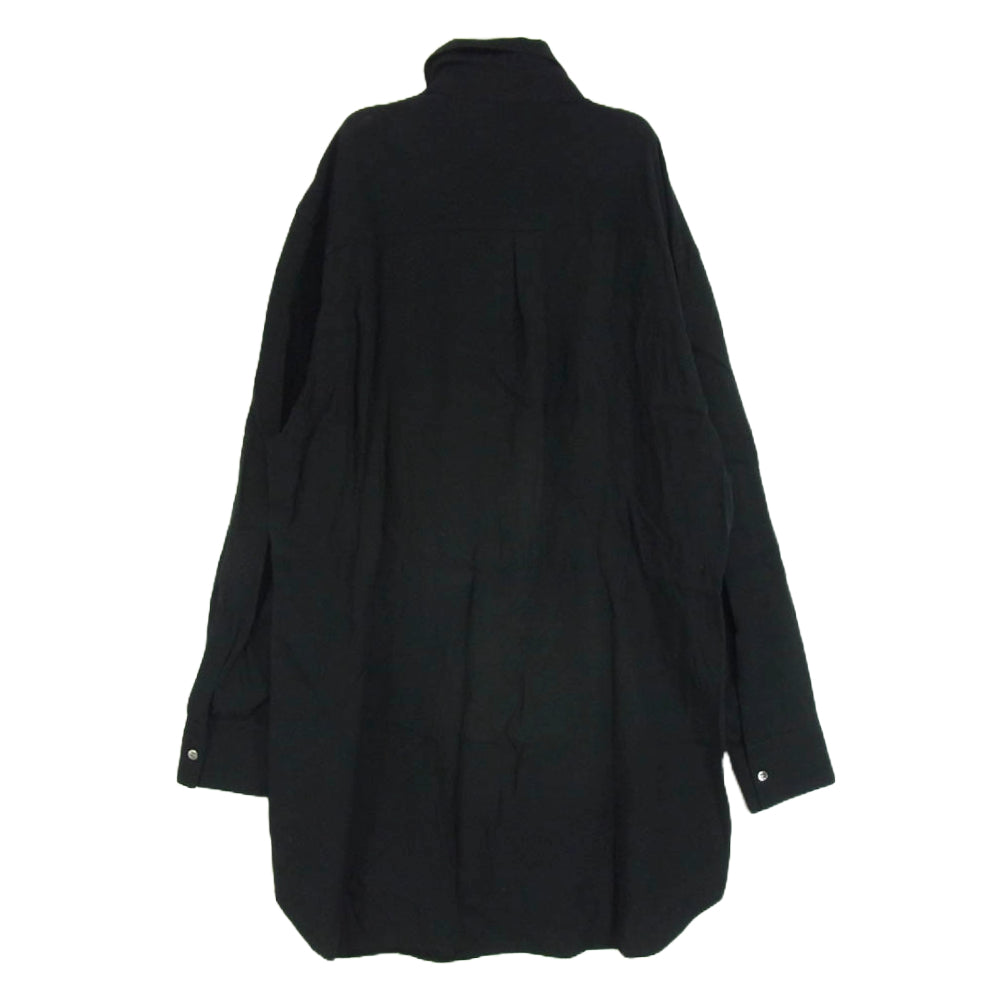 グラウンドワイ ヨウジヤマモト GZ-B16-800 アシンメトリー テンセル 長袖シャツ ブラック系 3【中古】