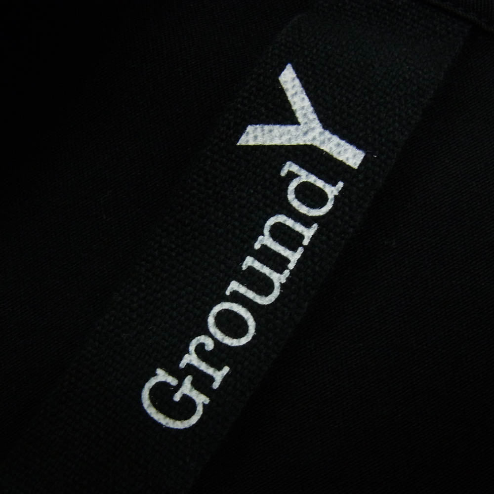 グラウンドワイ ヨウジヤマモト GZ-B16-800 アシンメトリー テンセル 長袖シャツ ブラック系 3【中古】