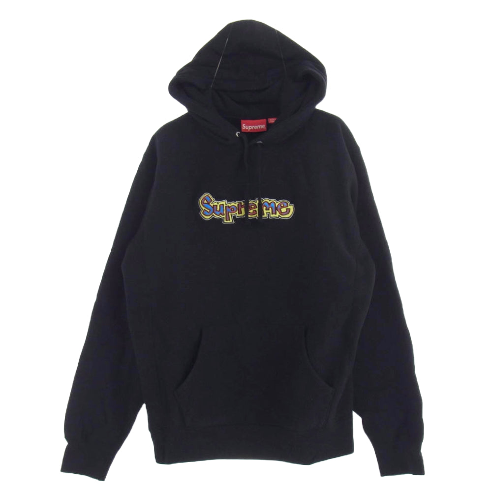 Supreme シュプリーム 18SS Gonz Logo Hooded Sweatshirt ゴンズ ロゴ フーデッド スウェットシャツ プルオーバー パーカー ブラック系 M【中古】