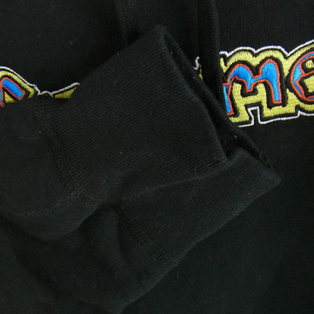 Supreme シュプリーム 18SS Gonz Logo Hooded Sweatshirt ゴンズ ロゴ フーデッド スウェットシャツ プルオーバー パーカー ブラック系 M【中古】