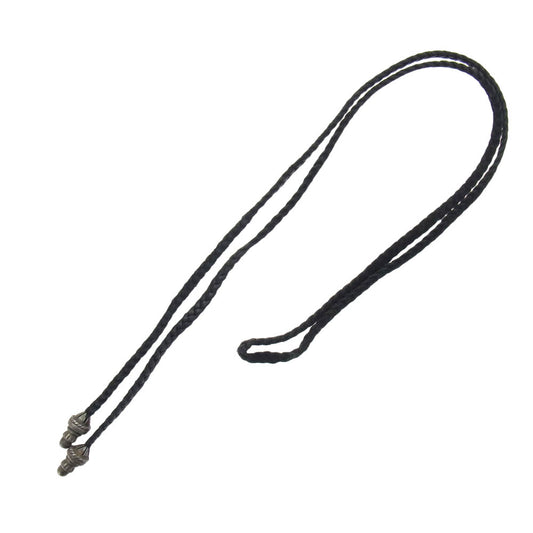 CHROME HEARTS クロムハーツ（原本無） LEATHER BRAID BOLO レザーブレイド ボロチップ ブラック系【中古】