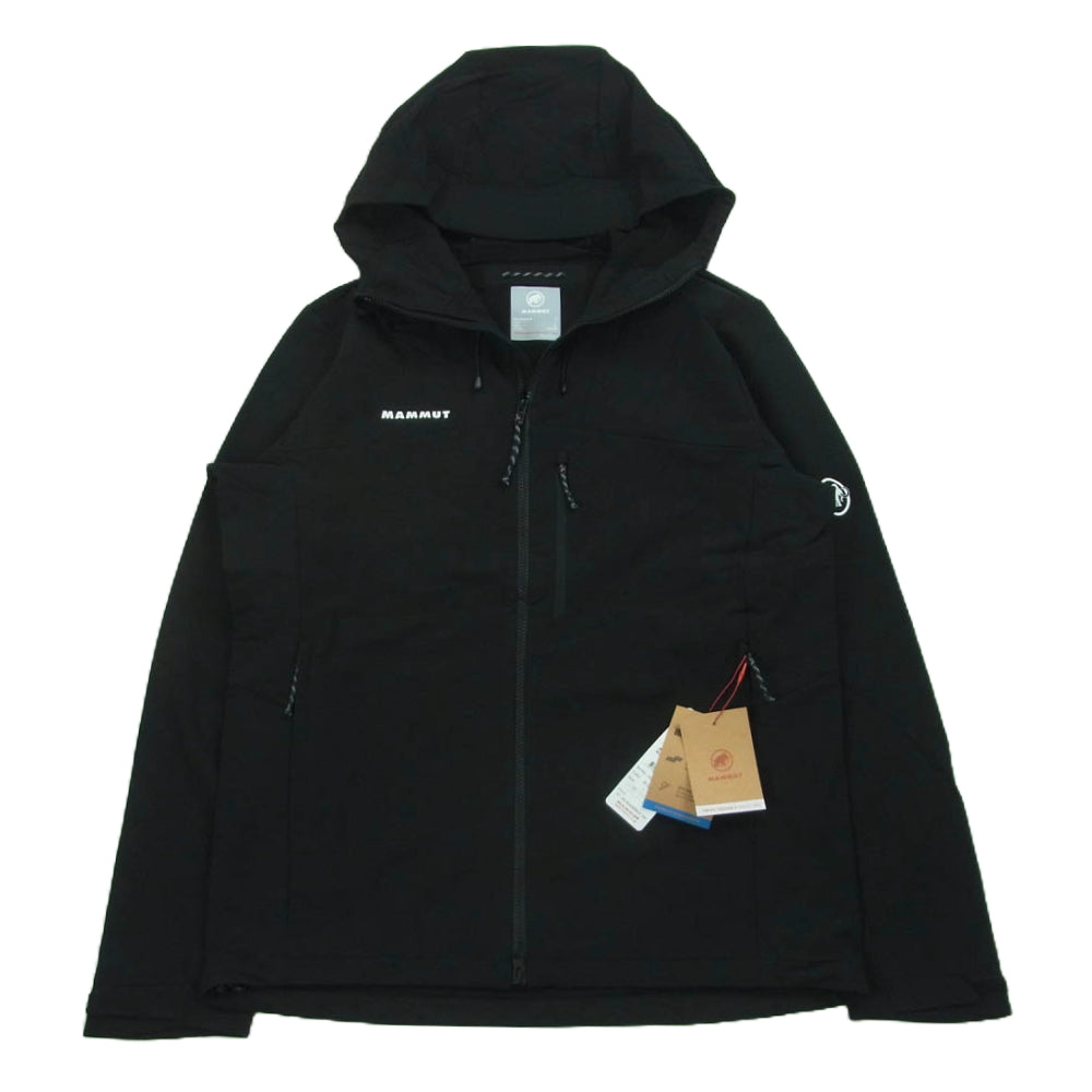 Mammut マムート 1011-02520 Trekkers SO Hooded Jacket AF トレッカーズ ソフトシェル フーデッド アジアンフィット ジャケット ブラック系 L【新古品】【未使用】【中古】