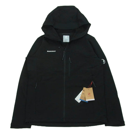 Mammut マムート 1011-02520 Trekkers SO Hooded Jacket AF トレッカーズ ソフトシェル フーデッド アジアンフィット ジャケット ブラック系 L【新古品】【未使用】【中古】