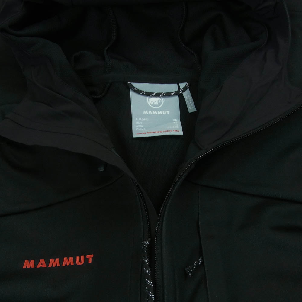 Mammut マムート 1011-02490 Ultimate VII SO Hooded Jacket AF Classic アルティメイト 7 ソフトシェル フーデッド ジャケット クラシック ブラック系 XS【新古品】【未使用】【中古】