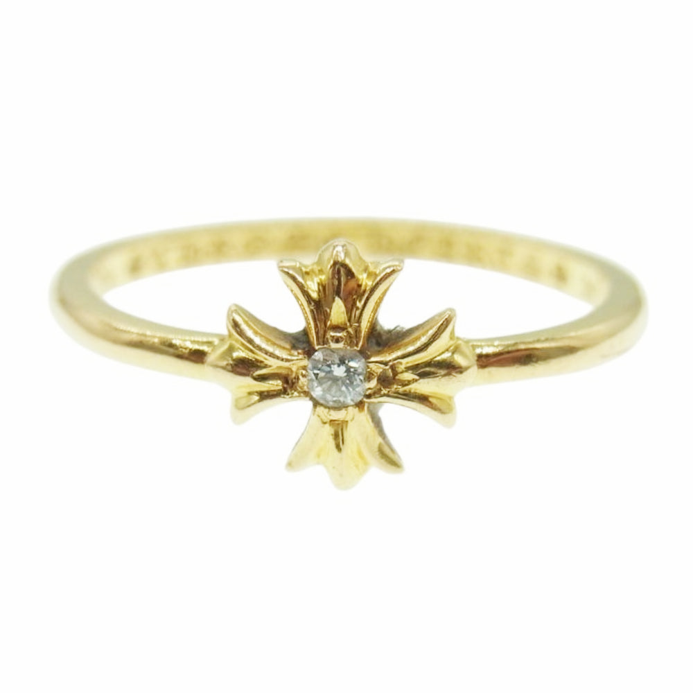 CHROME HEARTS クロムハーツ（原本有） 22K  CH PLUS BUBBLEGUM DIAMOND RING バブルガム CHプラス ダイヤ リング ゴールド系 10号【中古】