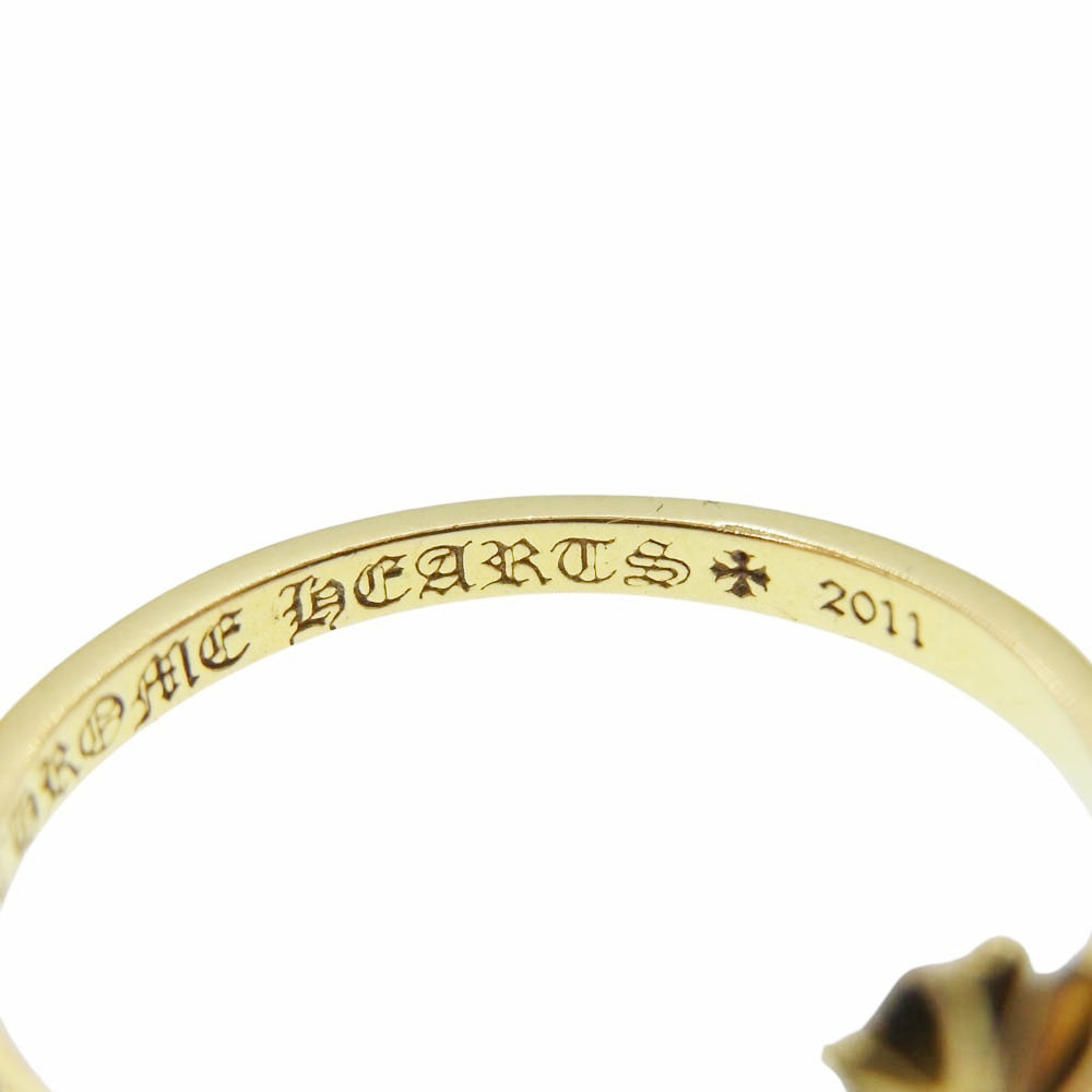 CHROME HEARTS クロムハーツ（原本有） 22K  CH PLUS BUBBLEGUM DIAMOND RING バブルガム CHプラス ダイヤ リング ゴールド系 10号【中古】