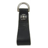 CHROME HEARTS クロムハーツ（原本無） BELT LOOP D RING Dカン クロスボール ボタン レザー ベルト ループ ブラック系 シルバー系【中古】