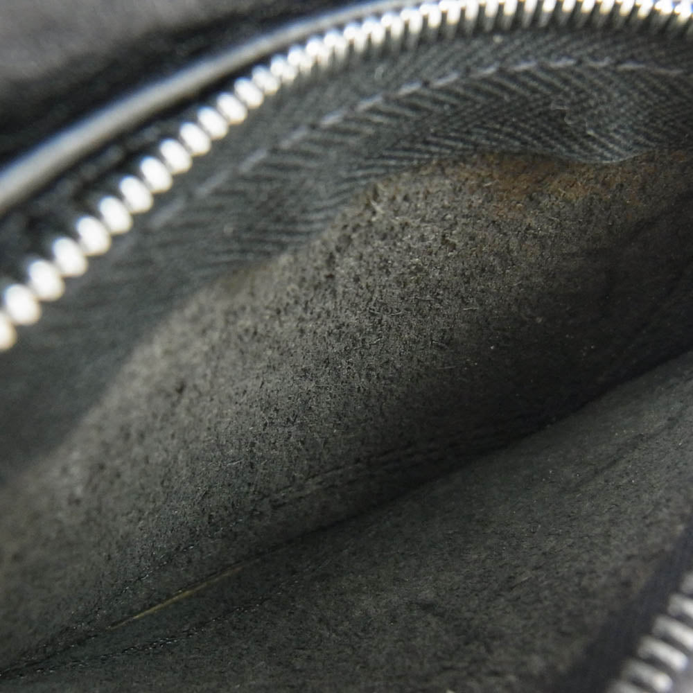 CHROME HEARTS クロムハーツ（原本無） 1ZIP STRAP フローラルボタン 1ジップウォレット レザーブレードストラップ付き 財布 ブラック系【中古】