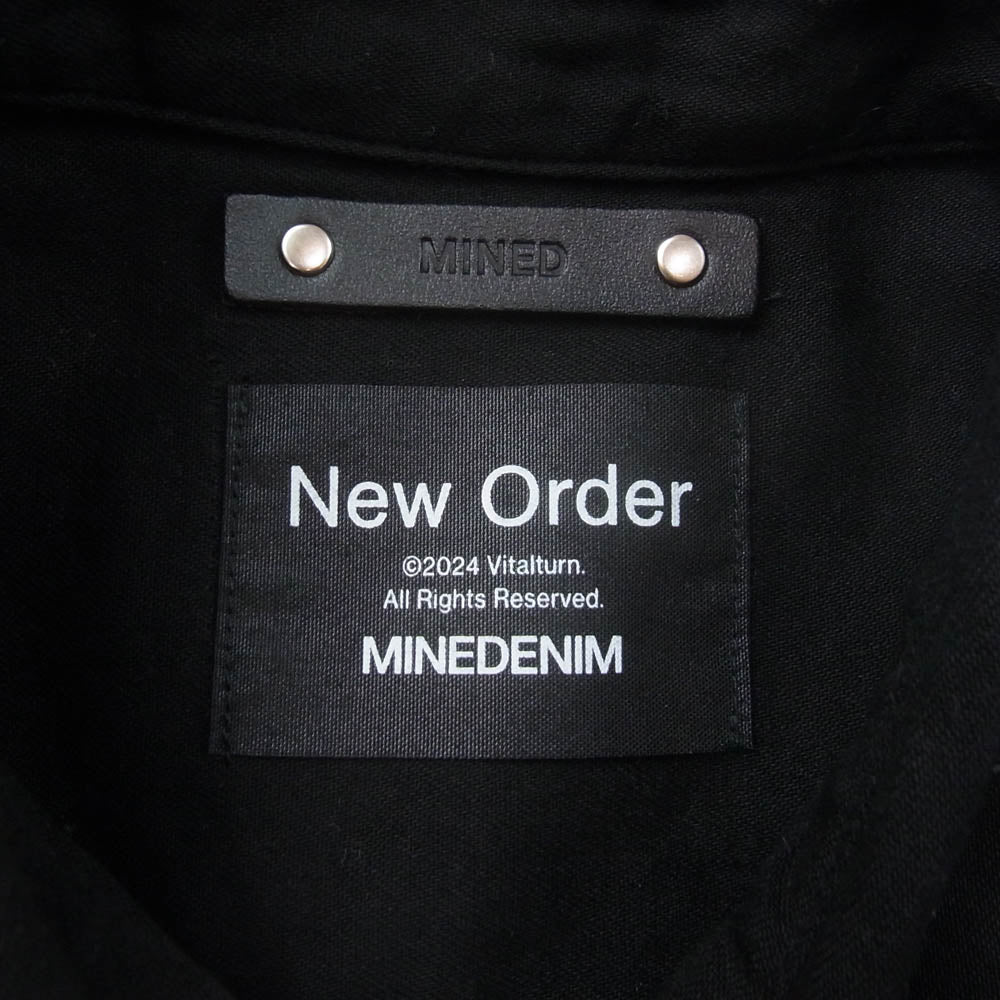 MINEDENIM マインデニム MND-NWO.004-99-012 × New Order ニューオーダー TOUCHED BY THE HAND OF GOD SH フロントプリント 長袖シャツ ブラック系 1【中古】