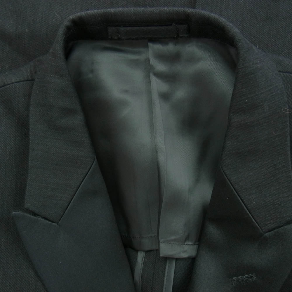 MINEDENIM マインデニム TUX99-99-442-1 DENIM TAILORED JACKET ラペル素材切替 デニム テーラードジャケット ブラック系 44【中古】