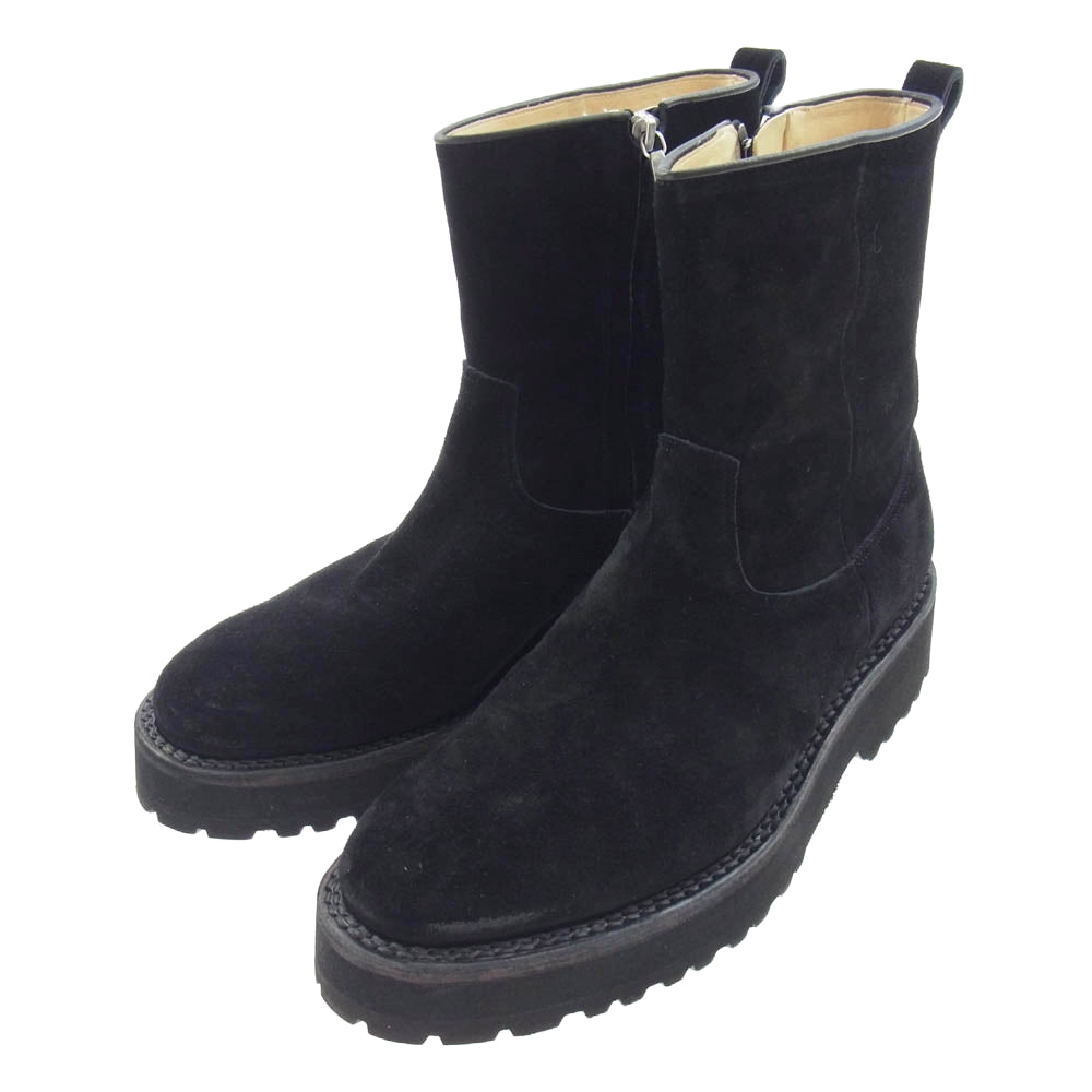 MINEDENIM 黒 スエード サイドジップブーツ　41 限定品 MINEDENIM 黒 スエード サイドジップブーツ41 限定品