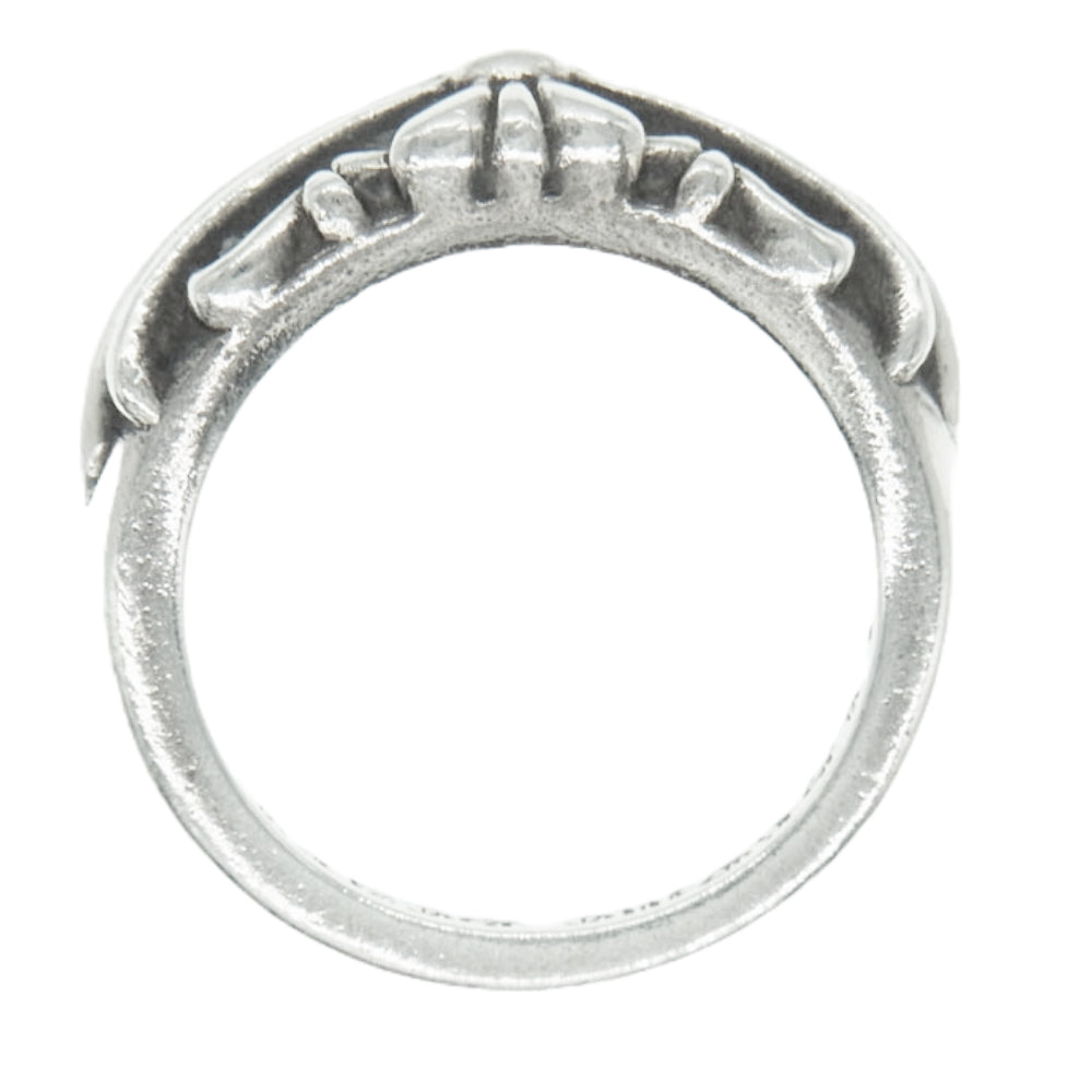 CHROME HEARTS クロムハーツ（原本無） BABY CLASSIC ベイビークラシック フローラルクロス リング シルバー系 9号【中古】