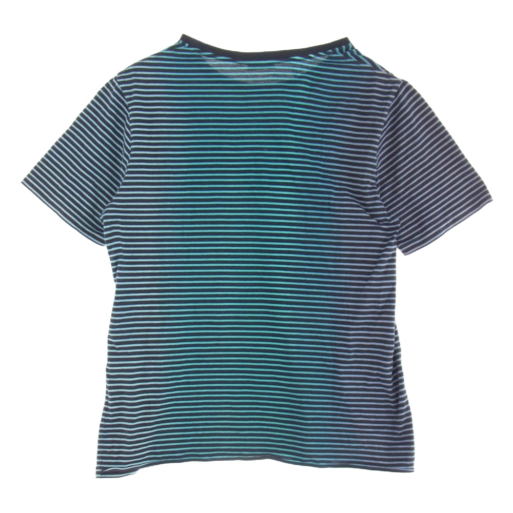 SAINT LAURENT サンローラン 648360 YBYQ2 ボーダー タイダイ 染め加工 Tシャツ 半袖 ライトブルー系 パープル系 S【中古】