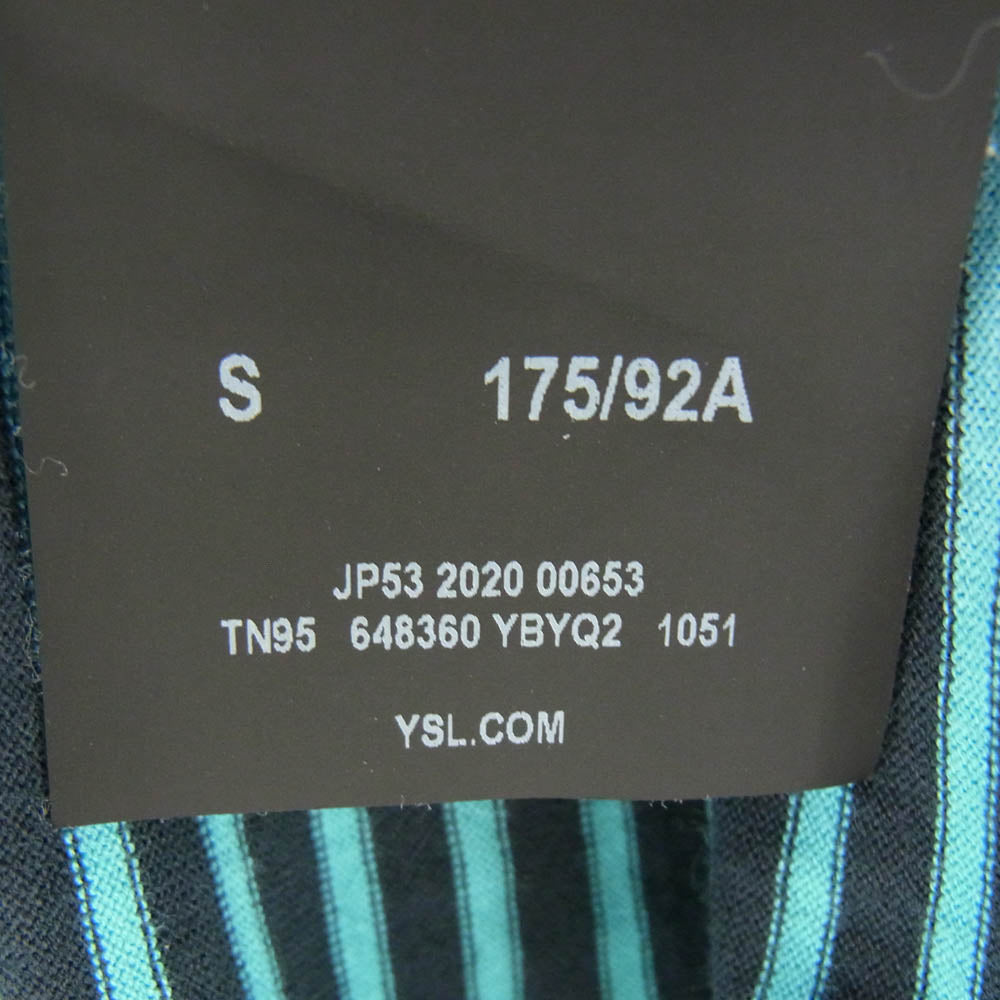 SAINT LAURENT サンローラン 648360 YBYQ2 ボーダー タイダイ 染め加工 Tシャツ 半袖 ライトブルー系 パープル系 S【中古】