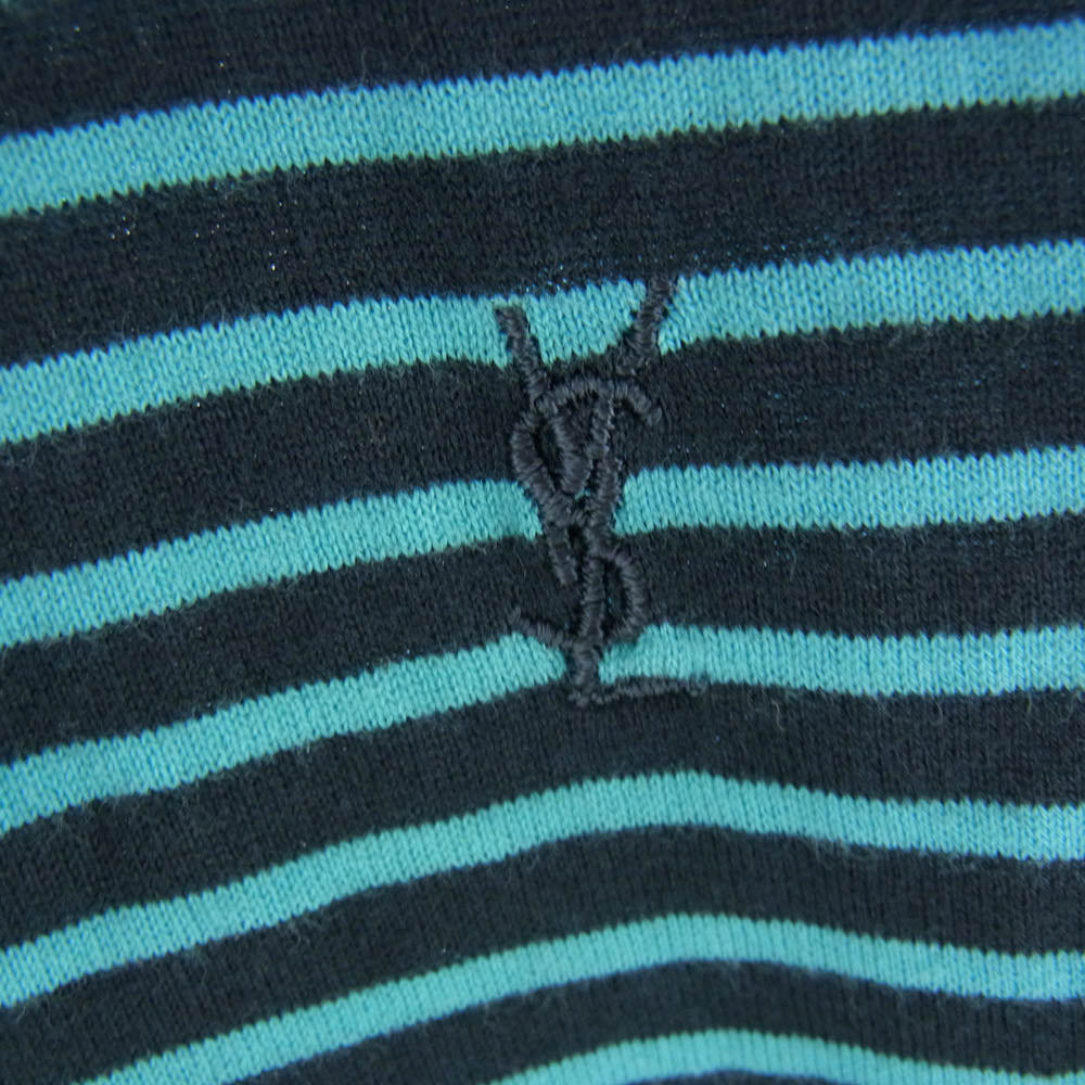 SAINT LAURENT サンローラン 648360 YBYQ2 ボーダー タイダイ 染め加工 Tシャツ 半袖 ライトブルー系 パープル系 S【中古】
