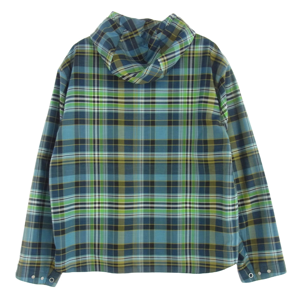 HERMES エルメス フード付き チェック ブルゾン ジャケット マルチカラー系 46【美品】【中古】