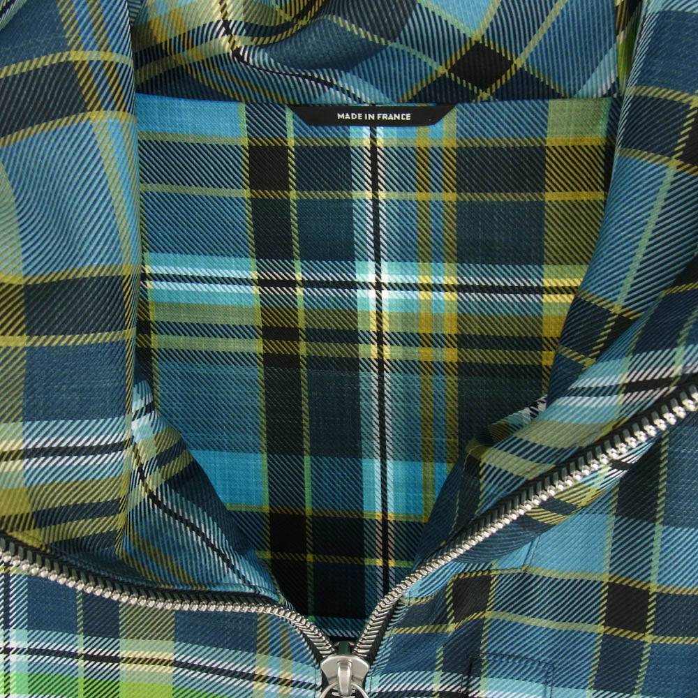 HERMES エルメス フード付き チェック ブルゾン ジャケット マルチカラー系 46【美品】【中古】