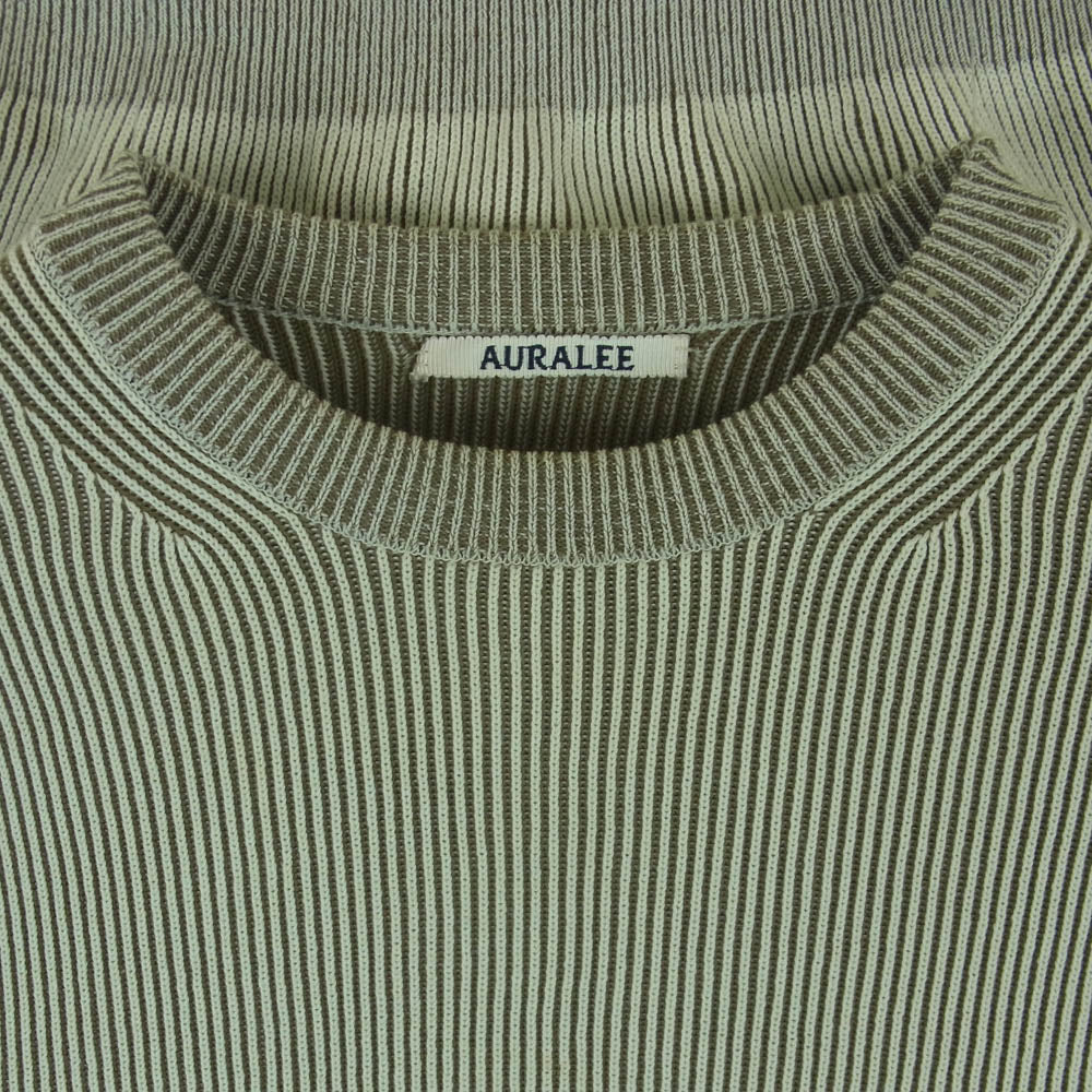 AURALEE オーラリー A20SP02TR SUPER HARD TWIST RIB KNIT P/O リブ ニット セーター ベージュ系 ブラウン系 3【中古】