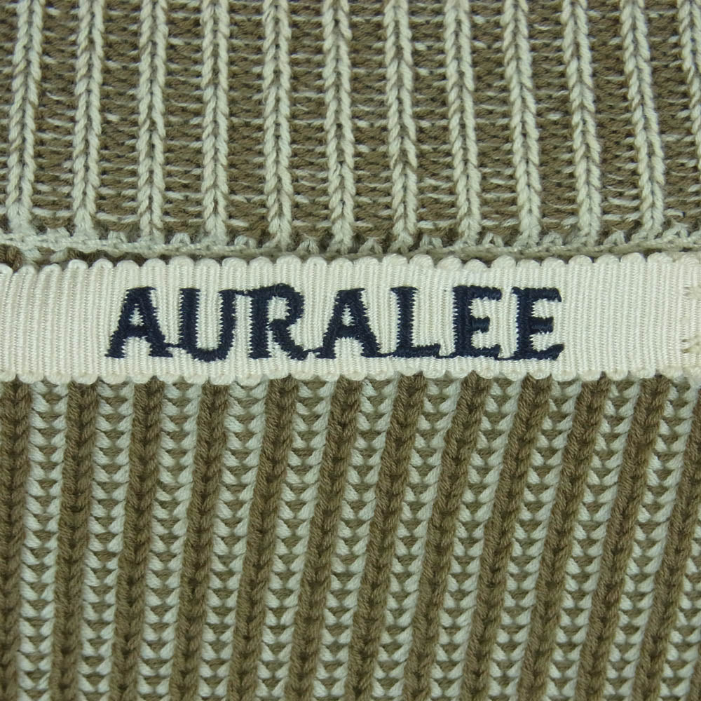 AURALEE オーラリー A20SP02TR SUPER HARD TWIST RIB KNIT P/O リブ ニット セーター ベージュ系 ブラウン系 3【中古】
