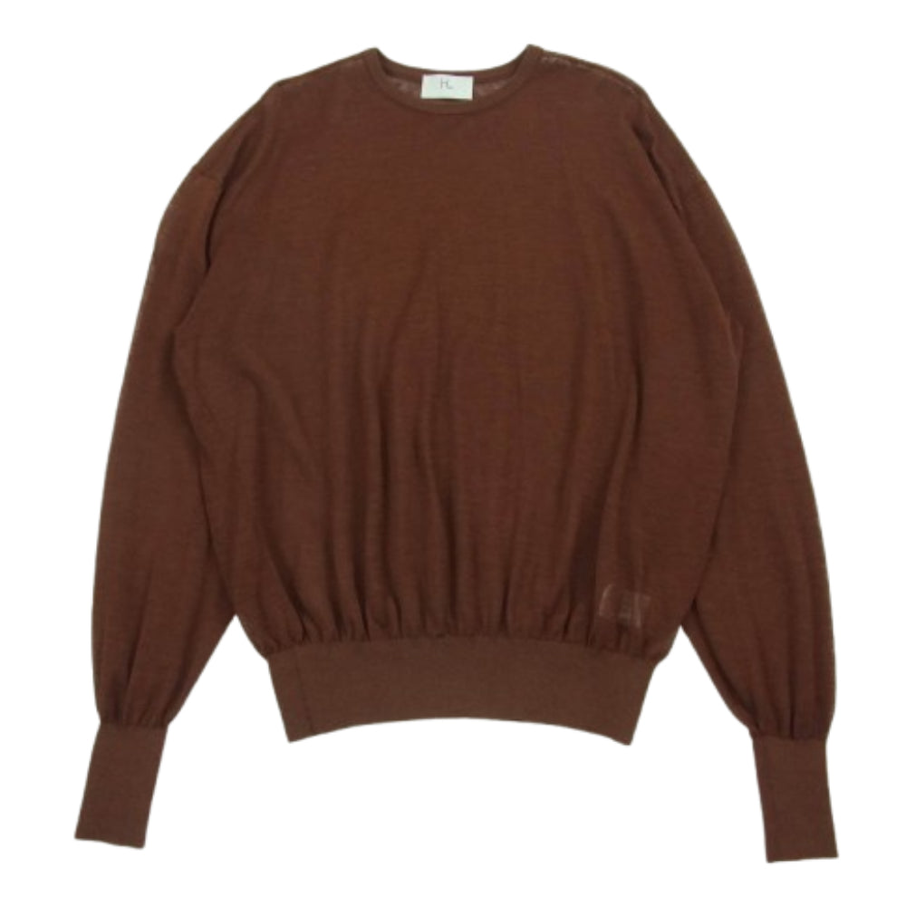 ヘリル 23-080-HL-8160-1 Rummy Highgauge Crewneck ラミー クルーネック ニット セーター ブラウン系 2【中古】