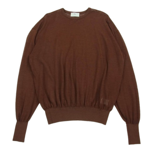 ヘリル 23-080-HL-8160-1 Rummy Highgauge Crewneck ラミー クルーネック ニット セーター ブラウン系 2【中古】