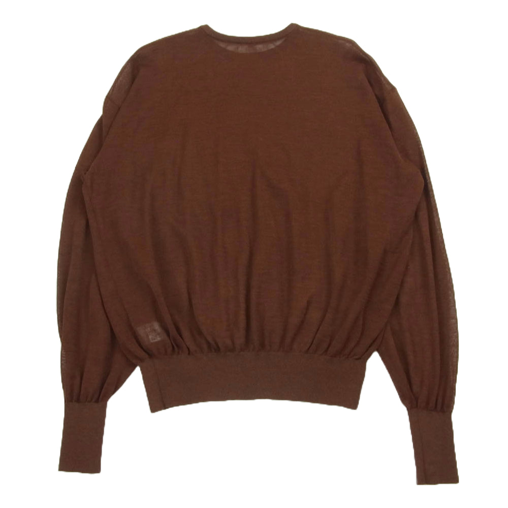 ヘリル 23-080-HL-8160-1 Rummy Highgauge Crewneck ラミー クルーネック ニット セーター ブラウン系 2【中古】