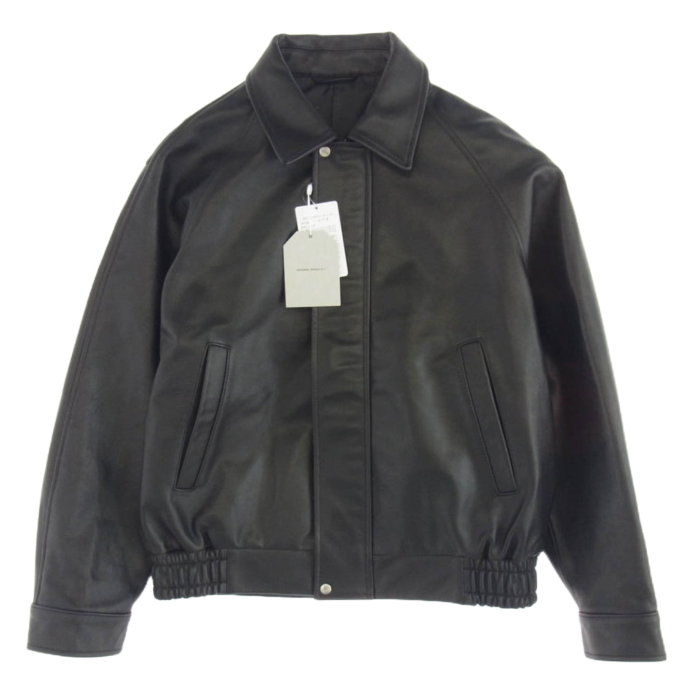 ユニバーサルプロダクツ 241-60401 GOAT LEATHER  JACKET ゴートレザー ブルゾン ジャケット ブラック系 2【新古品】【未使用】【中古】