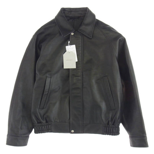 ユニバーサルプロダクツ 241-60401 GOAT LEATHER  JACKET ゴートレザー ブルゾン ジャケット ブラック系 2【新古品】【未使用】【中古】