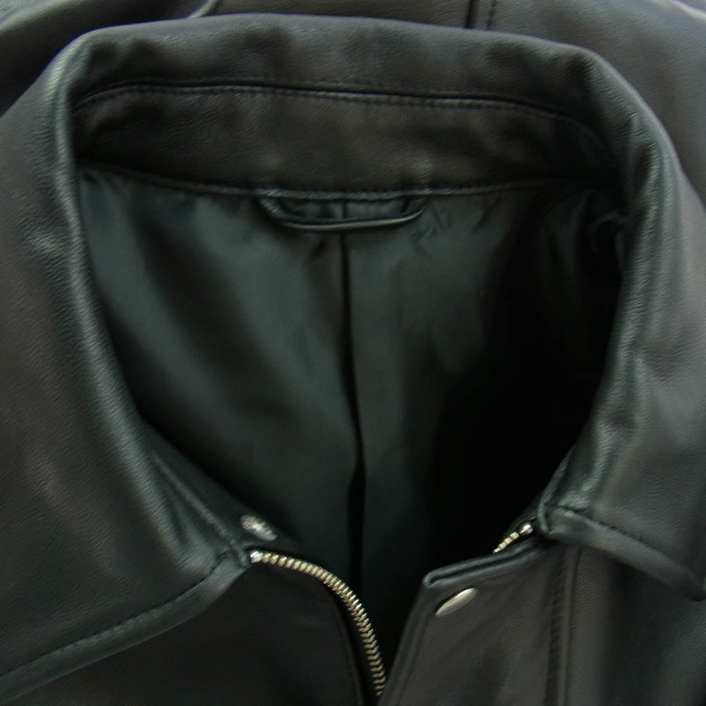 ユニバーサルプロダクツ 241-60401 GOAT LEATHER  JACKET ゴートレザー ブルゾン ジャケット ブラック系 2【新古品】【未使用】【中古】